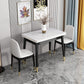 Glam Sintered Stone Rectangle Dining Room Set Space-Saving Design Dining Table Furniture Clearhalo 'Dining Room Sets' 'Dining Tables & Seating' 'dining_room_set' 'Furniture' 'furniture_dining_room_set' 'Kitchen & Dining Furniture' 'kitchen&dining_furn' 'kitchen' 1200x1200_8a7ccf6b-473c-4541-af18-a509e2c5327e