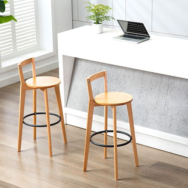 Scandinavian Wood Counter Stool Kitchen Furniture in Matte Finish Clearhalo 'Bar Furniture' 'Bar Stools' 'bar_stools' 'furn' 'furn_bar_stools' 'Furniture' 'Kitchen & Dining Furniture' 1200x1200_8a7dce1d-f755-448f-a128-1cd6478ee515