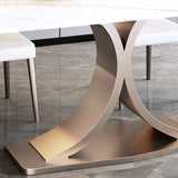 Modern Dining Rectangle Table Dining Sintered Stone Table for Home Use