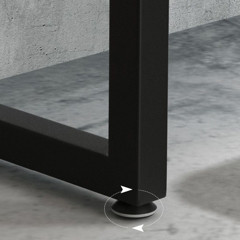 Mesa de comedor rectangular de madera maciza marrón para cocina y sala de estar