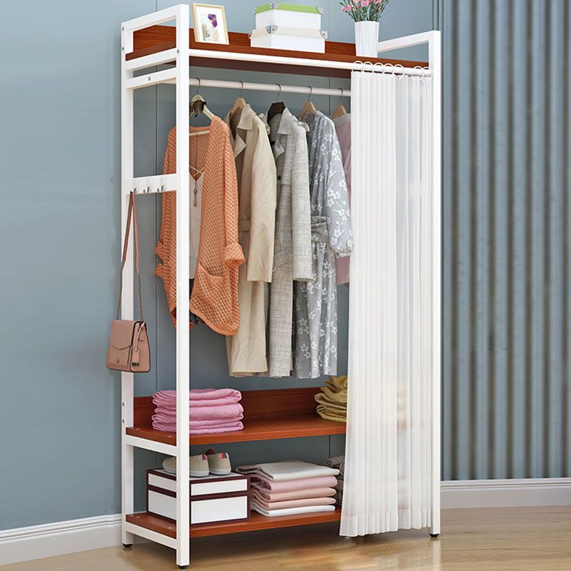 Modern Style Coat Rack Metal Frame Multi-layer Shelve Design Free Standing Coat Rack Clearhalo 'Entry & Mudroom Furniture' 'furn' 'furn_hall_tree_coat_racks' 'Furniture' 'Hall Trees & Coat Racks' 'hall_tree_coat_racks' 1200x1200_8a7f48ed-366f-4021-9f3d-5906a11e2647