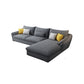 30.7 " H Grey Cotton Blend Flared Arm Sofa & Chaise for Living Room