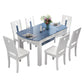 Modern Scalable Glass Desktop Metal Legs Dining Table for Dining Room Clearhalo 'Dining Tables & Seating' 'Dining Tables' 'dining_table' 'furn' 'furn_dining_table' 'Furniture' 'Kitchen & Dining Furniture' 1200x1200_8a82670f-f1c2-46d6-8fe6-6659f1b86fb5