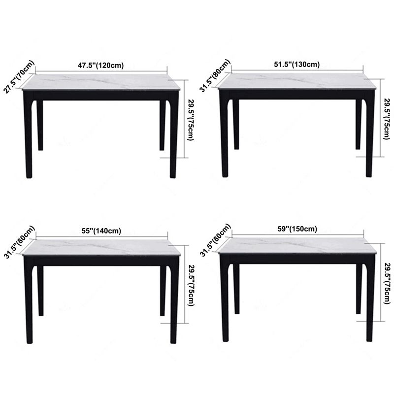 Modern Sintered Stone Dining Table Rectangular Table with Wood Four-leg Clearhalo ' dining_table' 'Dining Tables & Seating' 'Dining Tables' 'furn' 'furn_dining_table' 'Furniture' 'furniture_dining_table' 'Kitchen & Dining Furniture' 'kitchen&dining_furn' 'kitchen' 'kitchen_dining_table' 1200x1200_8a82fc12-d9ce-42ce-801c-c84310b1dfda