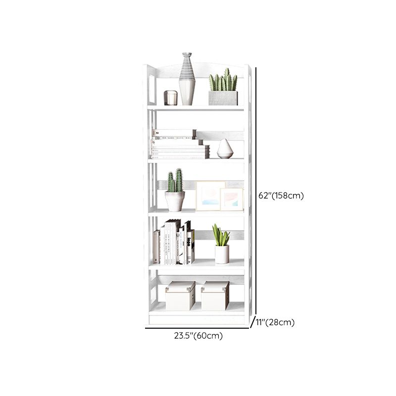 Contemporary Standard Bookshelf Wooden Open Back Bookcase with Shelves Clearhalo 'Bookcases' 'furn' 'furn_bookcases' 'Furniture' 'Office Furniture' 1200x1200_8a833ac4-1964-4099-8478-7607441b5ac1
