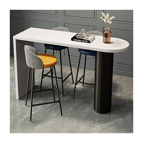 Contemporary Free Form Pub Set 1/3/4 Pieces Solid Wood Bar Table with Metal Stools Clearhalo 'Bar Furniture' 'furn' 'furn_home_bar_bar_sets' 'Furniture' 'Home Bars & Bar Sets' 'home_bar_bar_sets' 'Kitchen & Dining Furniture' 1200x1200_8a849632-1cb4-4c87-b256-a0411d5d8b0b