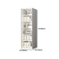 Modern Engineered Wood Bookshelf Standard Closed Back Vertical Bookcase with Doors