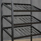 Industrial Floor Wine Shelf Metal Wine Glass Stemware Rack Holder 13.78" Wide Clearhalo 'furn' 'furn_wine_racks' 'Furniture' 'Kitchen & Dining Furniture' 'Wine Racks' 'wine_racks' 1200x1200_8a89e035-eb52-4f6d-b119-df6e6ade4309