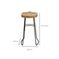 Contemporary Style 1/2/4/5 Pieces Bar Table Set Rectangle Bar Table with Wooden Stools