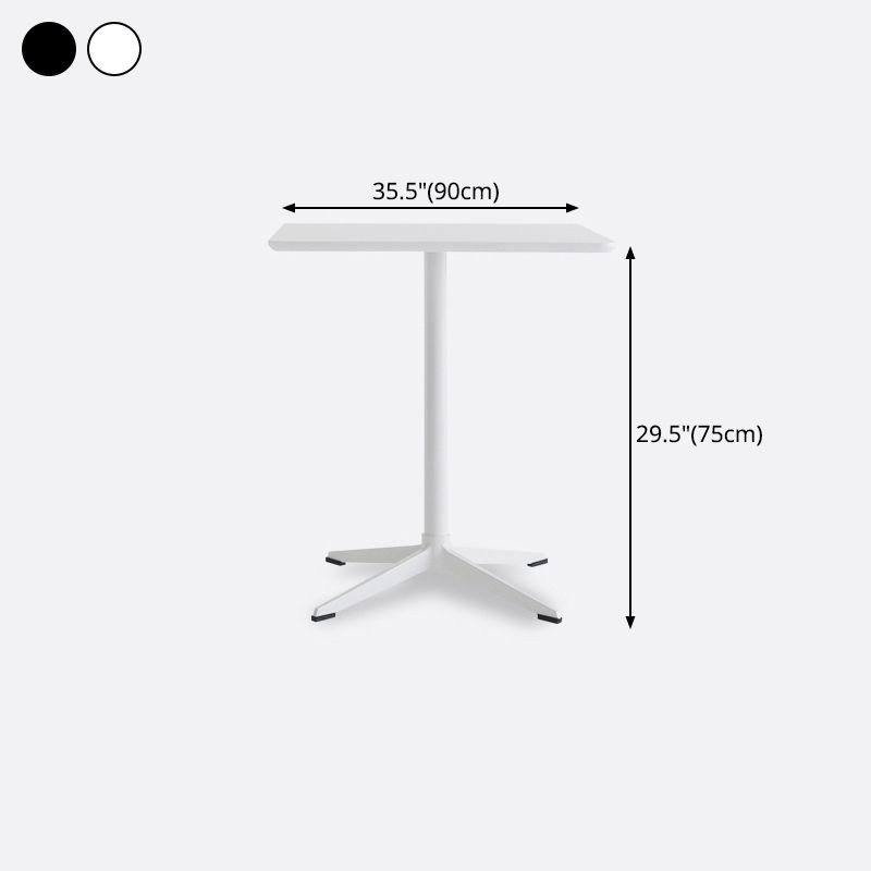 Metal Industrial Square Dining Table Solid Wood Top Table with Pedestal Clearhalo ' dining_table' 'Dining Tables & Seating' 'Dining Tables' 'furn' 'furn_dining_table' 'Furniture' 'furniture_dining_table' 'Kitchen & Dining Furniture' 'kitchen&dining_furn' 'kitchen' 'kitchen_dining_table' 1200x1200_8a8c2804-dccd-40bd-9ca6-f2c5b0edf93a