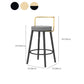 Glam Style Armless Counter Stool Faux Leather Round Bar Stool Clearhalo 'Bar Furniture' 'Bar Stools' 'bar_stools' 'furn' 'furn_bar_stools' 'Furniture' 'Kitchen & Dining Furniture' 1200x1200_8a8d0129-af16-40b3-ad0d-159e6fcfe884