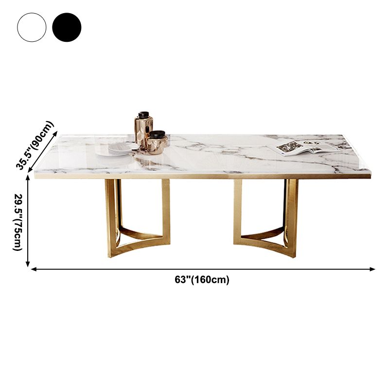Metal Traditional Luxury Rectangle Table Sintered Stone Top Table for Dining Room Clearhalo ' dining_table' 'Dining Tables & Seating' 'Dining Tables' 'furn' 'furn_dining_table' 'Furniture' 'furniture_dining_table' 'Kitchen & Dining Furniture' 'kitchen&dining_furn' 'kitchen' 'kitchen_dining_table' 1200x1200_8a8dd2e8-b6f2-44dc-9ea5-4967ca24463a