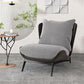 Mid-century Modern Leather Slipper Accent Chair Pillow Back Armless Chair Clearhalo 'Accent Chairs' 'accent_chairs' 'Chairs & Seating' 'furn' 'furn_accent_chairs' 'Furniture' 'Living Room Furniture' 1200x1200_8a8ee061-14f2-4873-915c-d91dc87703c1
