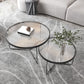 Contemporary Cross Legs Glass Round Metal Nesting Coffee Table Set Clearhalo 'Coffee & Accent Tables' 'Coffee Tables' 'coffee_tables' 'furn' 'furn_coffee_tables' 'Furniture' 'Living Room Furniture' 1200x1200_8a8f0fc8-25b0-44cf-b148-cb88d422399f