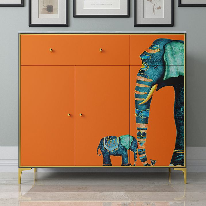 2-Drawer Engineered Wood Sideboard Glam 47.2"L Stone Countertop Credenza for Living Room Clearhalo 'buffet_sideboard' 'Buffets & Sideboards' 'furn' 'furn_buffet_sideboard' 'Furniture' 'furniture_buffet_sideboard' 'Kitchen & Dining Furniture' 1200x1200_8a900ee3-df2c-42f3-b3c8-ac7c14c093b8