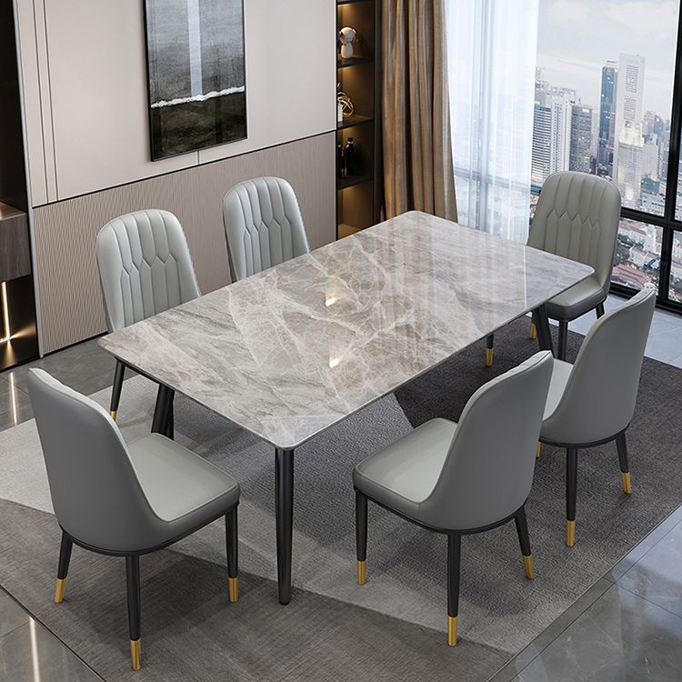 Industrial Sintered Stone Dining Table Carbon Steel Base Rectangle Table for Home Clearhalo ' dining_table' 'Dining Tables & Seating' 'Dining Tables' 'furn' 'furn_dining_table' 'Furniture' 'furniture_dining_table' 'Kitchen & Dining Furniture' 'kitchen&dining_furn' 'kitchen' 'kitchen_dining_table' 1200x1200_8a90650f-4deb-4cf7-9f34-ac7ae4a04ea4
