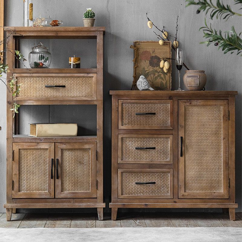 Mesa de la casa de la granja Servidor de madera para el hogar con 1/2/3-Drawer para el comedor