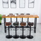 Industrial Style Pub Dining Set 1/2/5/9 Pcs Rectangular Solid Wood Pub Set for Home