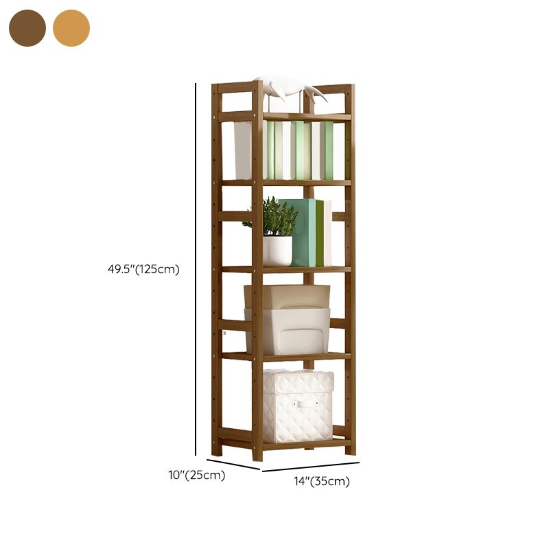 Etagere Contemporary Bookshelf Vertical Open Bamboo Shelf Bookcase for Home Clearhalo 'Bookcases' 'furn' 'furn_bookcases' 'Furniture' 'Office Furniture' 1200x1200_8a9180d2-efeb-4f77-8e8a-587ffbb7cfb4