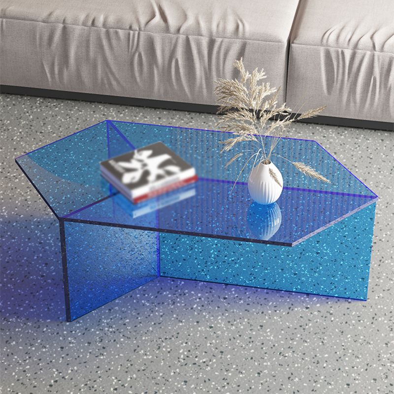 1 Single Modern Plastic Coffee Table with Three Legs for Living Room