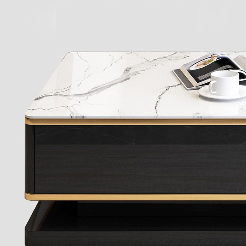 Modern Marble/Glass Block Coffee Table with Drawer Rectangular Cocktail Table Clearhalo 'Coffee & Accent Tables' 'Coffee Tables' 'coffee_tables' 'furn' 'furn_coffee_tables' 'Furniture' 'furniture_coffee_tables' 'Living Room Furniture' 1200x1200_8a945eb2-7ac2-4be4-8ae4-899a7e18d659