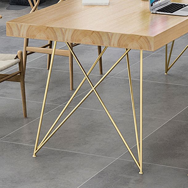 Tavolo da ufficio tavolo da scrittura di lusso in legno massiccio a forma di rettangolare