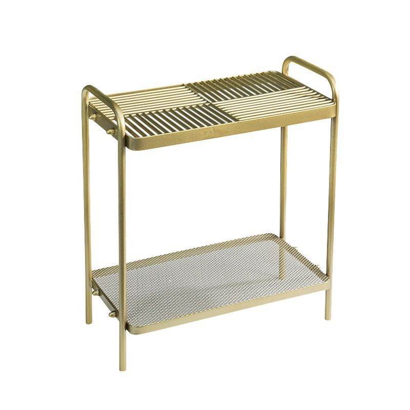 4 Beine rechteckige Seiten Tabelle 19,68 Zoll breiter Endtisch mit 2 Regalen