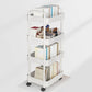 Scandinavian Plastic Bookshelf Open Back Standard Bookcase with Shelves