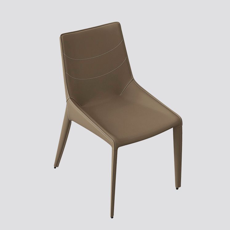Faux Leather Contemporary Dining Room Chair Matte Finish Solid Back Dining Chair Clearhalo ' kitchen&dining_furn' 'Dining Chairs' 'Dining Tables & Seating' 'dining_chair' 'furn' 'furn_dining_chair' 'Furniture' 'furniture_dining_chair' 'Kitchen & Dining Furniture' 'kitchen' 1200x1200_8a958eec-1f94-4609-b9af-1f7cb5e82df9