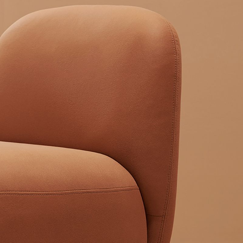 Contemporary Tight Back Slipper Chair with 4 Metal Legs in Faux Leather Clearhalo 'Accent Chairs' 'accent_chairs' 'Chairs & Seating' 'furn' 'furn_accent_chairs' 'Furniture' 'Living Room Furniture' 1200x1200_8a963ec1-a6f2-47d9-9acf-01c6542bf3cf