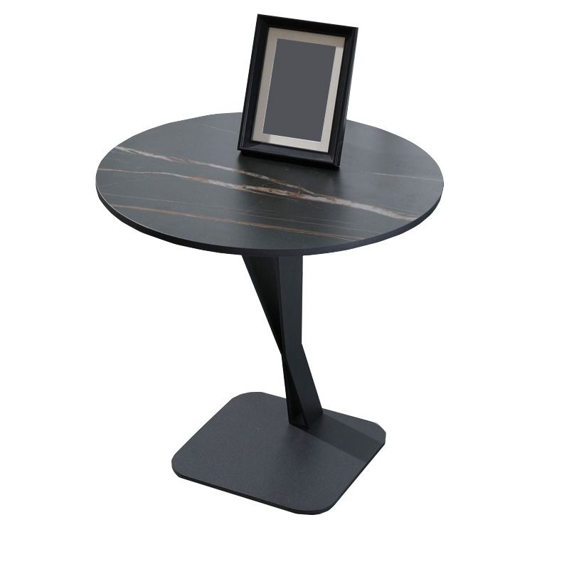 Marble Top End Table Mental Pedestal Sofa Side End Table for Living Room Clearhalo 'Coffee & Accent Tables' 'End & Side Tables' 'end_side_table' 'end_side_tables' 'furn' 'furn_end_side_tables' 'Furniture' 'furniture_end_side_table' 'Living Room Furniture' 1200x1200_8a9667d3-8b59-4cb3-bcb2-85071b21fd14
