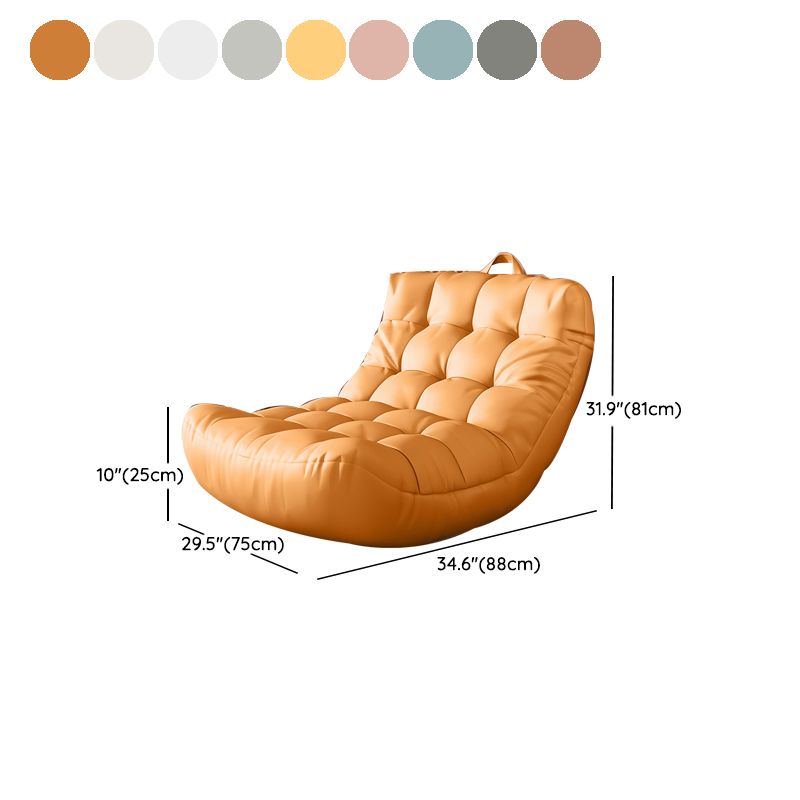 Skandinavische getuftete Single -Sofa 29,5 "W Faux Ledersofa mit Fußstütze