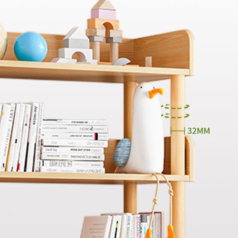 Hedendaags gemanipuleerde houten boekenkast Standaard Open Back boekenplank met planken