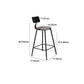 Industrial Backrest Armless Counter Stool Iron Cafe Bar Stool with Seat and Pedal