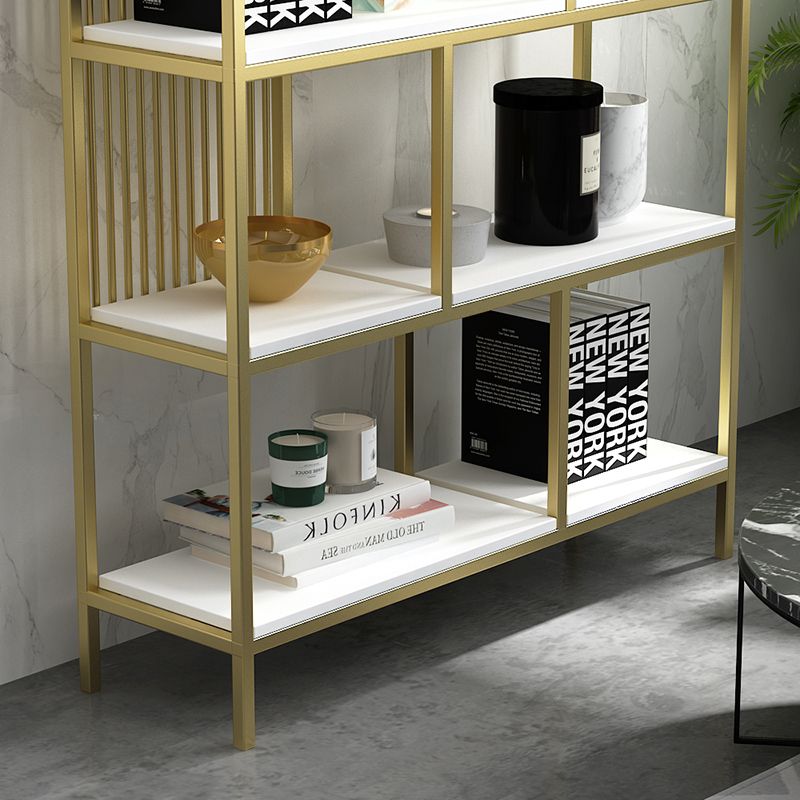 Glam Metal Bookshelf Etagere Shelf Bookcase for Study Room 11.8" W