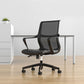 Chaise de bureau de style moderne, bras fixes à dossier moyen, chaise de travail ergonomique en maille