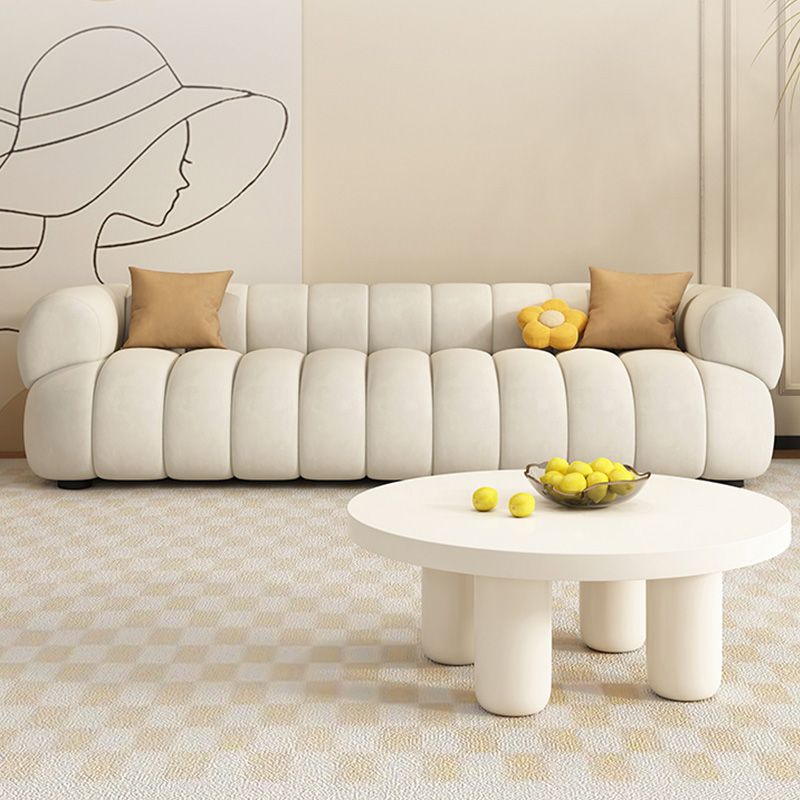 35" Wide Contemporary Sofa White Pillows Stationary Seating for Living Room Clearhalo 'furn' 'furn_sofas' 'Furniture' 'Living Room Furniture' 'Sofa' 'sofas' 1200x1200_8a9d358b-b509-4eb8-9eea-d5b958fd9594