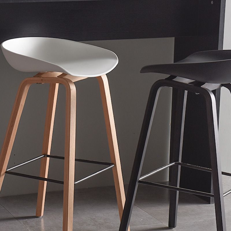 Modern Beech Bar Stool Backrest Bucket Counter Height Stool with Plastic Seat Clearhalo 'Bar Furniture' 'Bar Stools' 'bar_stools' 'furn' 'furn_bar_stools' 'furniture_bar_stools' 'Kitchen & Dining Furniture' 'kitchen&dining_furn' 'kitchen' 'kitchen_furn' Furniture' 1200x1200_8a9e7f24-a89d-408b-962d-8f50ae657119