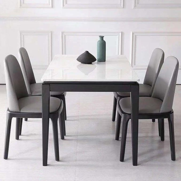 Rectangle Home Dining Table Simplicity Dinner Room Sintered Stone Table with 4 Wood Legs Clearhalo ' dining_table' 'Dining Tables & Seating' 'Dining Tables' 'furn' 'furn_dining_table' 'Furniture' 'furniture_dining_table' 'Kitchen & Dining Furniture' 'kitchen&dining_furn' 'kitchen' 'kitchen_dining_table' 1200x1200_8a9ed7aa-e9a4-4d89-850c-63a311f4a195