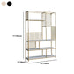 70.9" Tall Metal Book Shelf With Rectangular Shelves Bookshelf Open Back