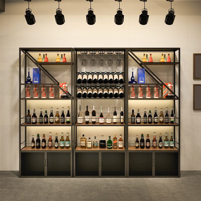 Metal Floor Bottle Wine Rack Contemporary Black Wine Holder Rack Clearhalo 'furn' 'furn_wine_racks' 'Furniture' 'Kitchen & Dining Furniture' 'Wine Racks' 'wine_racks' 1200x1200_8aa0117a-adbd-4437-9f56-cb4602c13526