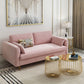 Contemporary Cushions Standard Sofa Velvet Tuxedo Arm Sofa with Pillows