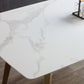 Traditional Luxury Dining Table Sintered Stone 4 Legs Table with Gold Frame Clearhalo ' dining_table' 'Dining Tables & Seating' 'Dining Tables' 'furn' 'furn_dining_table' 'Furniture' 'furniture_dining_table' 'Kitchen & Dining Furniture' 'kitchen&dining_furn' 'kitchen' 'kitchen_dining_table' 1200x1200_8aa16023-e311-4f94-951d-cded2d303be6