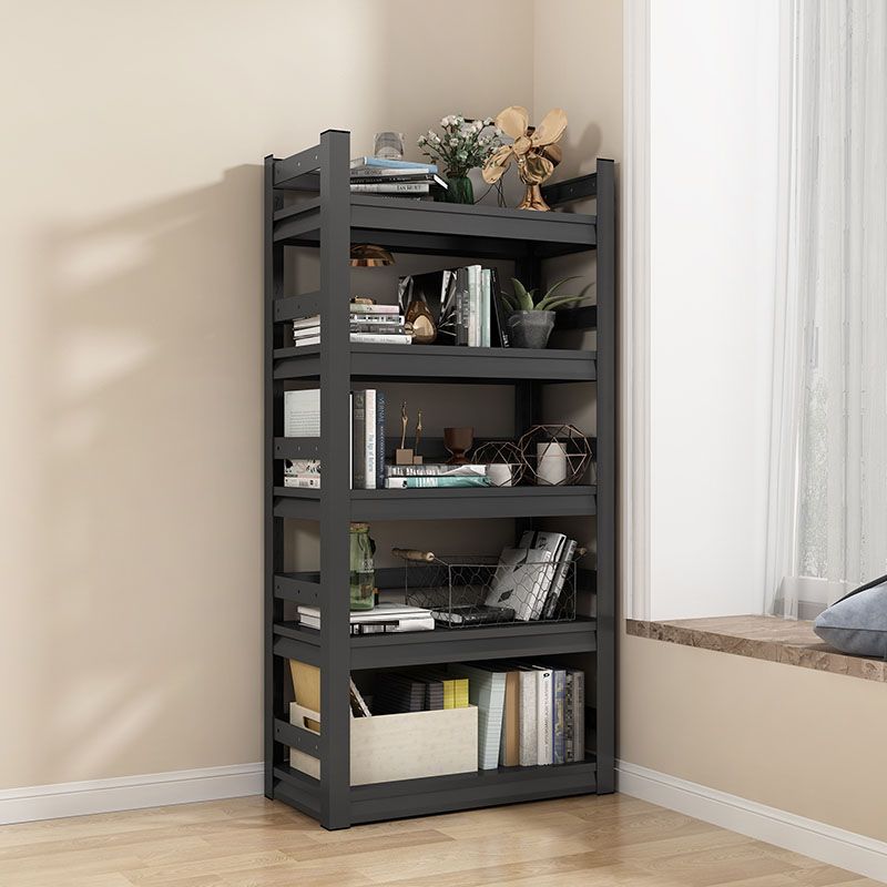 Modern Style Open Back Standard Bookshelf Metal Bookcase for Study Room Clearhalo 'Bookcases' 'furn' 'furn_bookcases' 'Furniture' 'Office Furniture' 1200x1200_8aa2298a-3b3f-4e94-b474-98a751c7de27