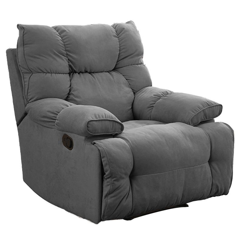 Contemporary Solid Color Standard Recliner Microsuede Recliner Chair Clearhalo 'Chairs & Seating' 'furn' 'furn_recliners' 'Furniture' 'Living Room Furniture' 'Recliners' 1200x1200_8aa31bc5-76e9-4d53-bc7c-756607e6b79b
