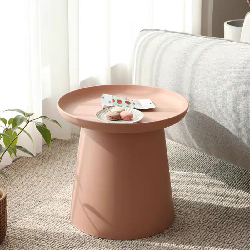 Pedestal Base Wood & Plastic Table Top Pink/green/yellow/white/grey Round Side Table