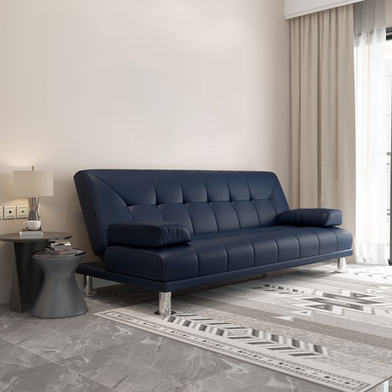 Biscuit Back Faux Leather Pillow Top Arm Sofa with Foldable and Stain Resistant Clearhalo 'furn' 'furn_sofas' 'Furniture' 'furniture_sofas' 'kitchen' 'kitchen_sofas' 'Living Room Furniture' 'Sofa' 'sofas' 1200x1200_8aa4994b-c2e7-4cef-a6b9-f52cadaad2e2