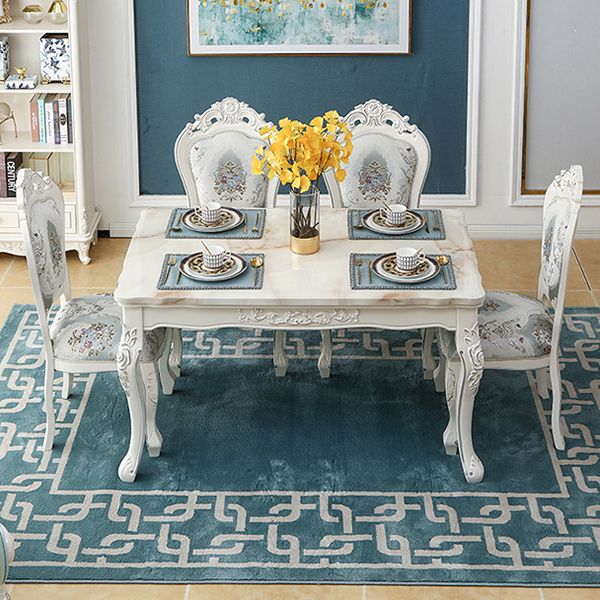 Vitoria Rectangle Shape Marble Table White Standard Dining Table for Kitchen Clearhalo ' dining_table' 'Dining Tables & Seating' 'Dining Tables' 'furn' 'furn_dining_table' 'Furniture' 'furniture_dining_table' 'Kitchen & Dining Furniture' 'kitchen&dining_furn' 'kitchen' 'kitchen_dining_table' 1200x1200_8aa4e9b8-0e11-416a-bcea-31da4af2f2a7