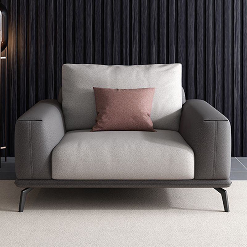 Sezionali in pelle finto/divano con braccio quadrato per soggiorno