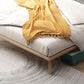 84.65 inch Wide Contemporary Bed Rubberwood Platform Bed Frame